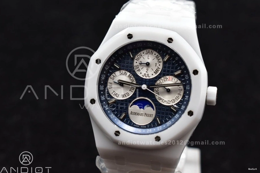 on Bracelet Best APSF Edition Oak Ceramic White Perpetual Ceramic A5134 Royal 26579cb Calendar 1207